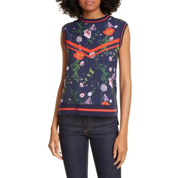 Ted Baker Namib Hedgerow Top Size XS Floral Tank Silk - Picture 6 of 10
